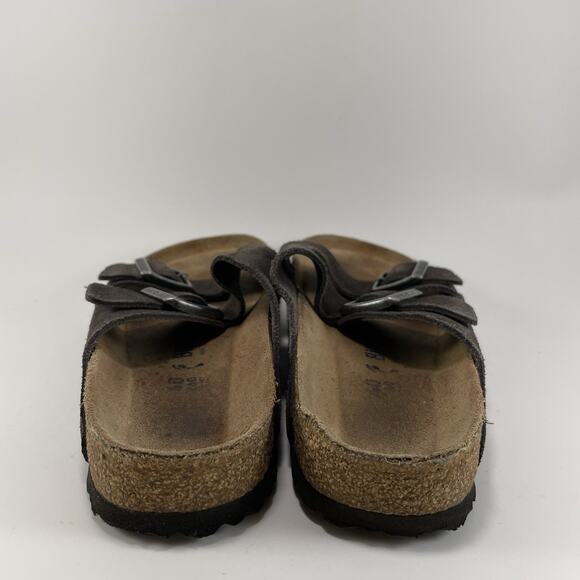 Birkenstock Arizona Slide Sandals Womens Size 40 US 9-9.5 Soft FB Brown Suede - Picture 4 of 10